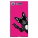 TPU0XPERIAXZ1CHIENVFUSHIA - Coque souple pour Sony Xperia XZ1 avec impression Motifs chien à lunettes sur fond fushia