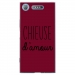 TPU0XPERIAXZ1CHIEUSEBORDEAU - Coque souple pour Sony Xperia XZ1 avec impression Motifs Chieuse d'Amour bordeau