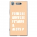 TPU0XPERIAXZ1FUMEUSEBEIGE - Coque souple pour Sony Xperia XZ1 avec impression Motifs fumeuse et alors beige