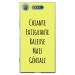 TPU0XPERIAXZ1GENIALEJAUNE - Coque souple pour Sony Xperia XZ1 avec impression Motifs Chiante mais Géniale jaune