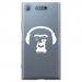 TPU0XPERIAXZ1SINGECASQ - Coque souple pour Sony Xperia XZ1 avec impression Motifs singe avec son casque