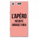 TPU0XZ1COMPAPEROROSE - Coque souple pour Sony Xperia XZ1 Compact avec impression Motifs l'apéro recrute rose