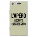 TPU0XZ1COMPAPEROVERT - Coque souple pour Sony Xperia XZ1 Compact avec impression Motifs l'apéro recrute vert