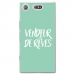 TPU0XZ1COMPVENDREVETURQUOIS - Coque souple pour Sony Xperia XZ1 Compact avec impression Motifs vendeur de rêves turquoise