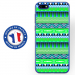 TPU0Y52018AZTEQUEBLEUVER - Coque souple pour Huawei Y5 (2018) avec impression Motifs aztèque bleu et vert