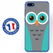 TPU0Y52018CHOUETTE1 - Coque souple pour Huawei Y5 (2018) avec impression Motifs chouette bleue et grise
