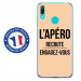 TPU0Y62019APEROBEIGE - Coque souple pour Huawei Y6 (2019) avec impression Motifs l'apéro recrute beige