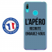 TPU0Y62019APEROBLEU - Coque souple pour Huawei Y6 (2019) avec impression Motifs l'apéro recrute bleu