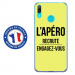 TPU0Y62019APEROJAUNE - Coque souple pour Huawei Y6 (2019) avec impression Motifs l'apéro recrute jaune