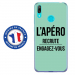 TPU0Y62019APEROTURQUOISE - Coque souple pour Huawei Y6 (2019) avec impression Motifs l'apéro recrute turquoise