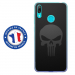 TPU0Y62019SKULLCARBONE - Coque souple pour Huawei Y6 (2019) avec impression Motifs tête de mort sur fond carbone