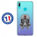 TPU0Y62019SKULLCASQUE - Coque souple pour Huawei Y6 (2019) avec impression Motifs tête de mort avec un casque de moto