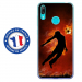 TPU0Y72019BALLONFOOT - Coque souple pour Huawei Y7 (2019) avec impression Motifs Ballon de football enflammé