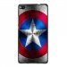 TPU1ASCENDP8BOUCLIER - Coque Souple en gel noir pour Huawei Ascend P8 avec impression Motifs bouclier étoilé aux couleurs