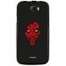 TPU1BARRYDARKROUGE - Coque souple pour Wiko Barry avec impression Motifs Dark rouge