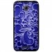 TPU1DES510ARABESQUEBLEU - Coque souple pour HTC Desire 510 avec impression Motifs arabesque bleu