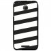 TPU1DES510BANDESBLANCHES - Coque souple pour HTC Desire 510 avec impression Motifs bandes blanches