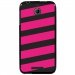 TPU1DES510BANDESFUSHIAS - Coque souple pour HTC Desire 510 avec impression Motifs bandes fushias