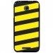 TPU1DES510BANDESJAUNES - Coque souple pour HTC Desire 510 avec impression Motifs bandes jaunes