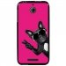 TPU1DES510CHIENVFUSHIA - Coque souple pour HTC Desire 510 avec impression Motifs chien à lunettes sur fond fushia