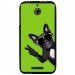 TPU1DES510CHIENVVERT - Coque souple pour HTC Desire 510 avec impression Motifs chien à lunettes sur fond vert