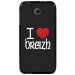 TPU1DES510COEURBREIZH - Coque souple pour HTC Desire 510 avec impression Motifs coeur rouge I Love Breizh