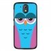 TPU1DES526CHOUETTE4 - Coque souple pour HTC Desire 526 avec impression Motifs chouette endormie bleue et rose