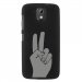 TPU1DES526MAINPEACE - Coque souple pour HTC Desire 526 avec impression Motifs main Peace and Love