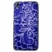 TPU1DES626ARABESQUEBLEU - Coque souple pour HTC Desire 626 avec impression Motifs arabesque bleu
