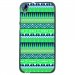 TPU1DES626AZTEQUEBLEUVER - Coque souple pour HTC Desire 626 avec impression Motifs aztèque bleu et vert