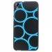 TPU1DES626RONDSBLEUS - Coque souple pour HTC Desire 626 avec impression Motifs ronds bleus