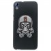 TPU1DES626SKULLCASQUE - Coque souple pour HTC Desire 626 avec impression Motifs tête de mort avec un casque de moto