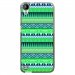 TPU1DES630AZTEQUEBLEUVER - Coque souple pour HTC Desire 630 avec impression Motifs aztèque bleu et vert