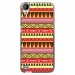 TPU1DES630AZTEQUEJAUROU - Coque souple pour HTC Desire 630 avec impression Motifs aztèque jaune et rouge