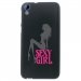 TPU1DES820SEXYGIRL - Coque Souple en gel noir pour HTC Desire 820 avec impression Motifs Sexy Girl