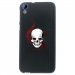 TPU1DES820SKULLTRIBAL - Coque Souple en gel noir pour HTC Desire 820 avec impression Motifs tête de mort sur fond tribal