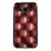 TPU1GALJ1CAPITON - Coque souple pour Samsung Galaxy J1 SM-J100F avec impression Motifs effet capitonné bordeau