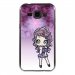 TPU1GALJ1MANGAVIOLETTA - Coque souple pour Samsung Galaxy J1 SM-J100F avec impression Motifs manga fille violetta