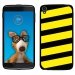 TPU1IDOL355BANDESJAUNES - Coque Souple en gel pour Alcatel Idol 3 5,5 avec impression Motifs bandes jaunes