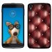 TPU1IDOL355CAPITON - Coque Souple en gel pour Alcatel Idol 3 5,5 avec impression Motifs effet capitonné bordeau