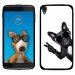 TPU1IDOL355CHIENVBLANC - Coque Souple en gel pour Alcatel Idol 3 5,5 avec impression Motifs chien à lunettes sur fond blanc