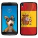 TPU1IDOL355DRAPESPAGNE - Coque Souple en gel pour Alcatel Idol 3 5,5 avec impression Motifs drapeau de l'Espagne