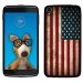 TPU1IDOL355DRAPUSAVINTAGE - Coque Souple en gel pour Alcatel Idol 3 5,5 avec impression Motifs drapeau USA vintage