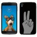 TPU1IDOL355MAINPEACE - Coque Souple en gel pour Alcatel Idol 3 5,5 avec impression Motifs main Peace and Love