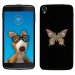 TPU1IDOL355PAPILLONSEUL - Coque Souple en gel pour Alcatel Idol 3 5,5 avec impression Motifs papillon psychédélique