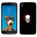 TPU1IDOL355SKULLTRIBAL - Coque Souple en gel pour Alcatel Idol 3 5,5 avec impression Motifs tête de mort sur fond tribal