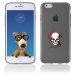 TPU1IPHONE6SKULLTRIBAL - Coque Souple en gel pour Apple iPhone 6 avec impression tête de mort sur fond tribal