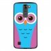 TPU1LGK7CHOUETTE3 - Coque souple pour LG K7 avec impression Motifs chouette bleue et rose