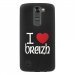 TPU1LGK7COEURBREIZH - Coque souple pour LG K7 avec impression Motifs coeur rouge I Love Breizh