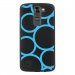 TPU1LGK7RONDSBLEUS - Coque souple pour LG K7 avec impression Motifs ronds bleus